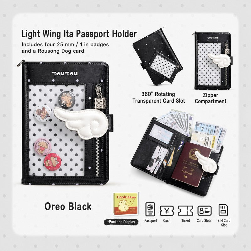 TOUTOU Travel Wallet & Passport Holder with Coin Pocket