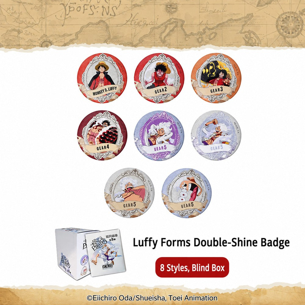 Officially Licensed One Piece Luffy Forms Blind Box Badge