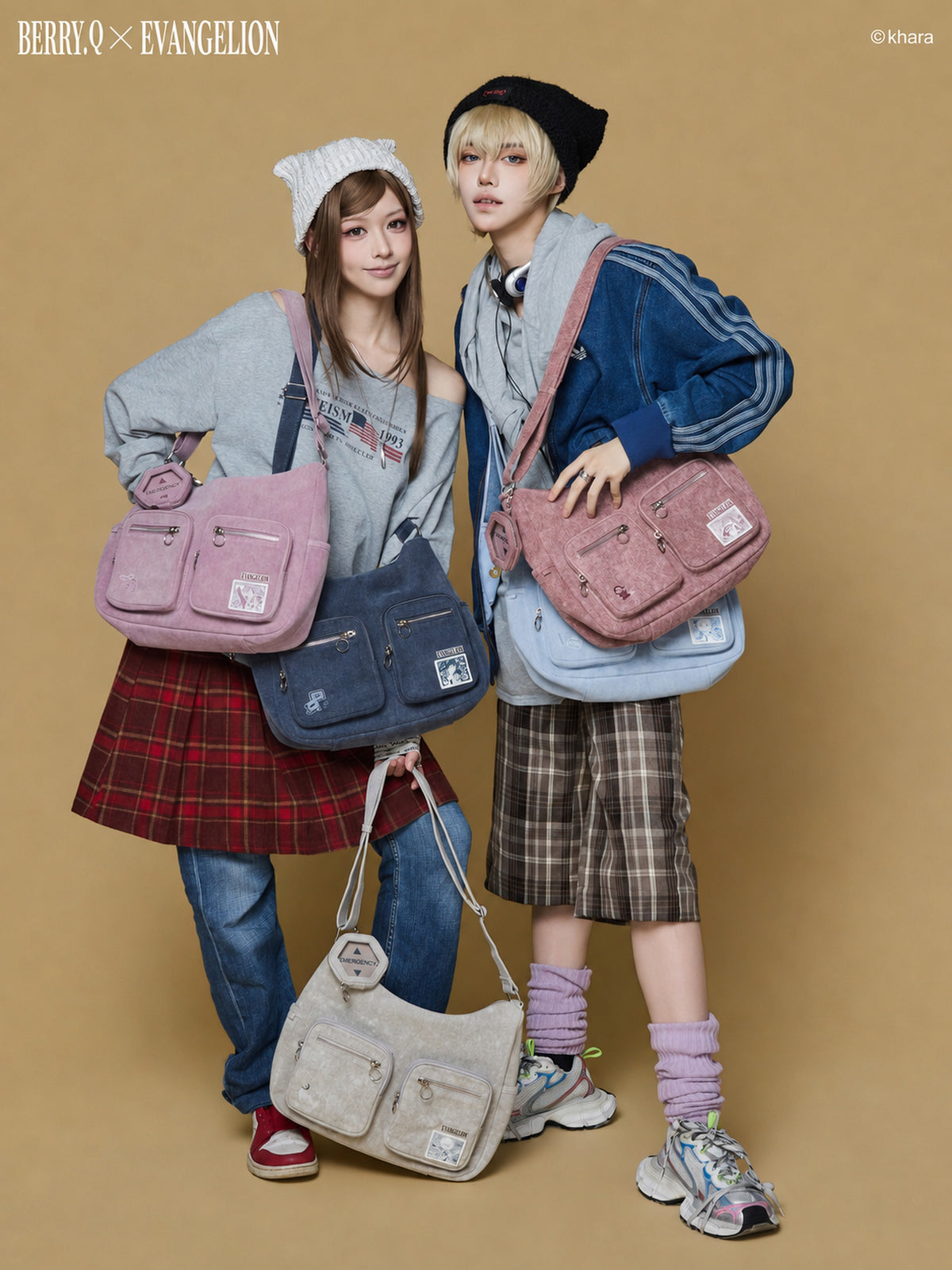 Officially Licensed Evangelion Denim Ita Crossbody Bag