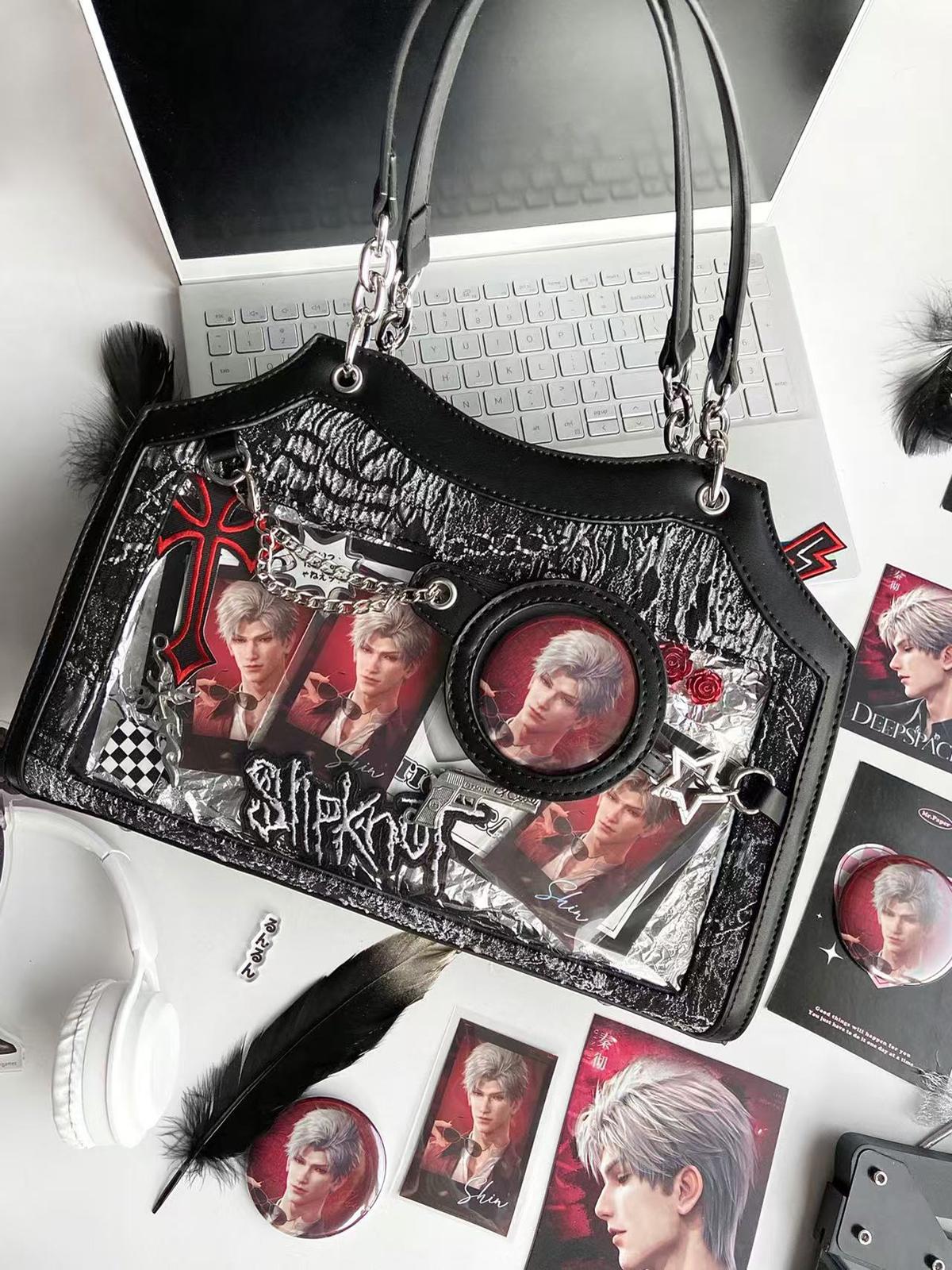 Yuni Yoyo Dark Goth Punk Ita Crossbody Shoulder Bag