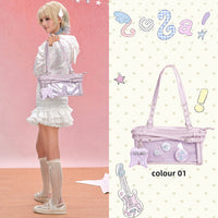 LOLA DESIGN Y2K Crescent Ita Shoulder Bag with Charm