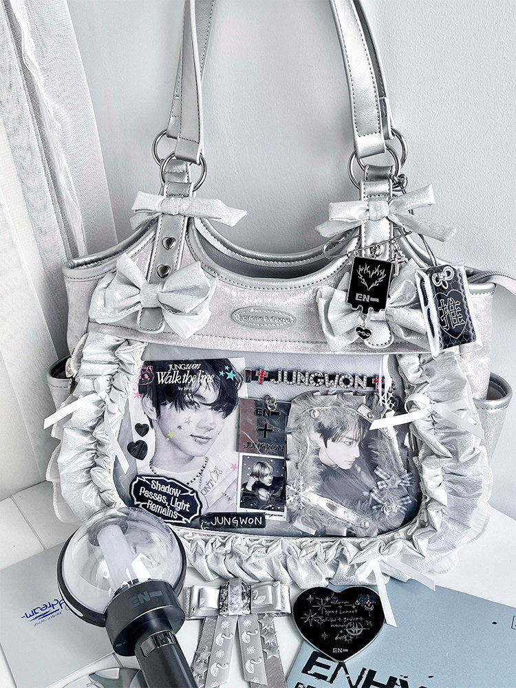 Banana & Guava Large-Capacity Satin Ita Shoulder Bag