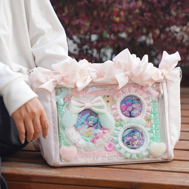 Miku’s Dreamy Ribbon Ita Bag – Handheld, Shoulder & Crossbody Pastel Display Tote