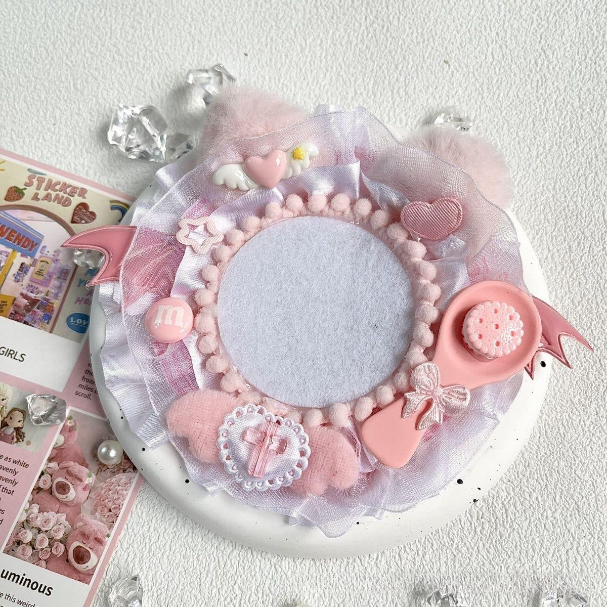 Handmade Demon Cat Spoon Badge Holder – Ita Bag Decoration Base for 2.28-2.95 inch (58mm-75mm) Badges