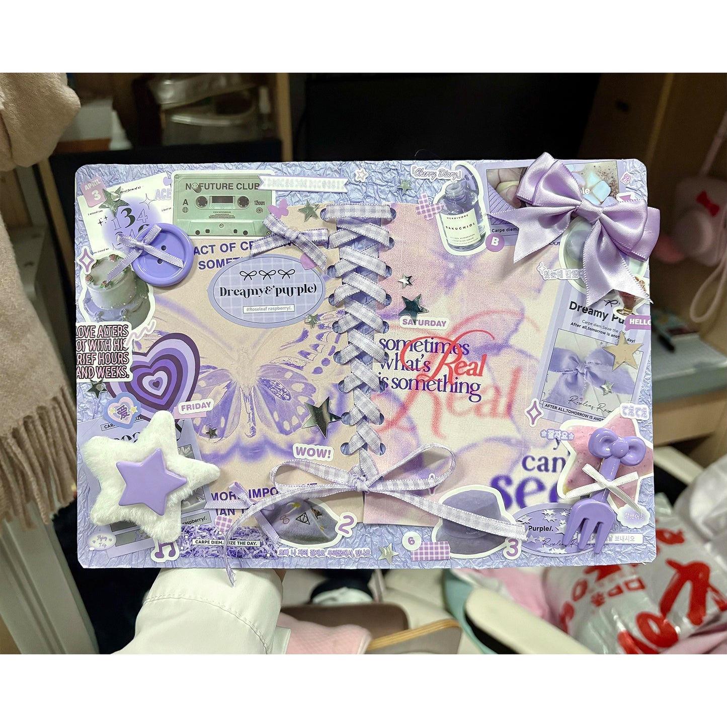 (Custom size) Summer Ribbon Itabag Display Insert — Original Handmade Ita Board