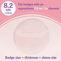 Clear Round Badge Protective Sleeves for Ita Bags