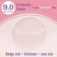 Clear Round Badge Protective Sleeves for Ita Bags