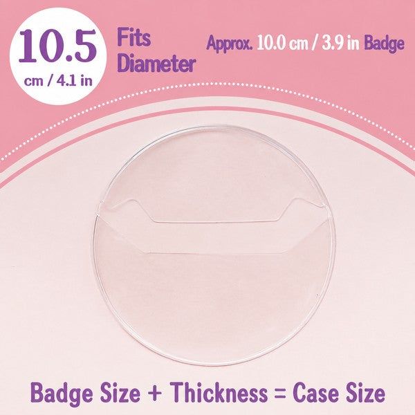 Clear Round Badge Protective Sleeves for Ita Bags