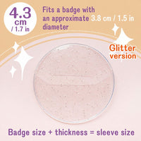 Clear Round Badge Protective Sleeves for Ita Bags