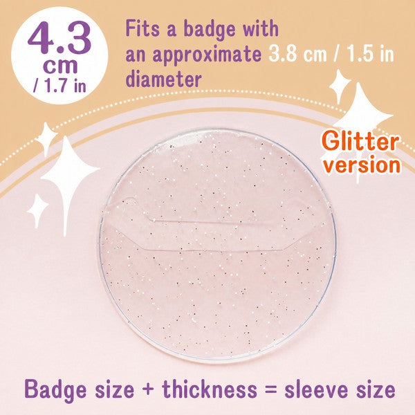 Clear Round Badge Protective Sleeves for Ita Bags
