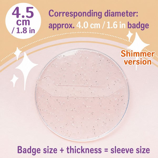Clear Round Badge Protective Sleeves for Ita Bags