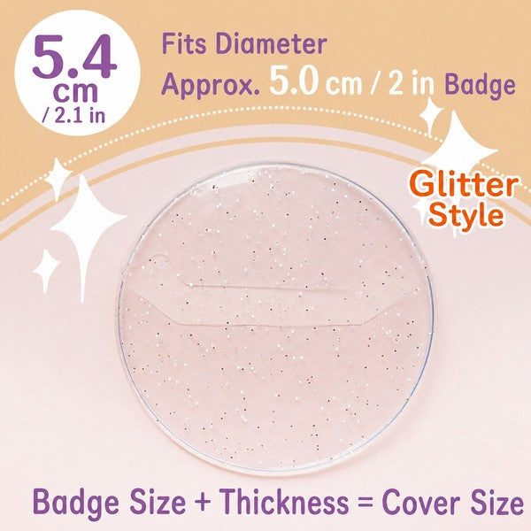 Clear Round Badge Protective Sleeves for Ita Bags