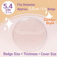 Clear Round Badge Protective Sleeves for Ita Bags