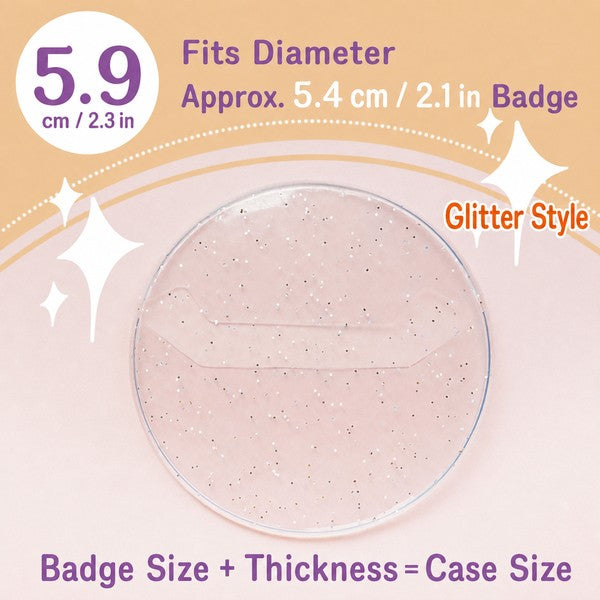 Clear Round Badge Protective Sleeves for Ita Bags