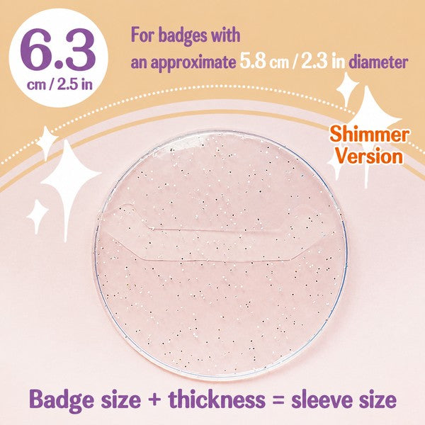 Clear Round Badge Protective Sleeves for Ita Bags