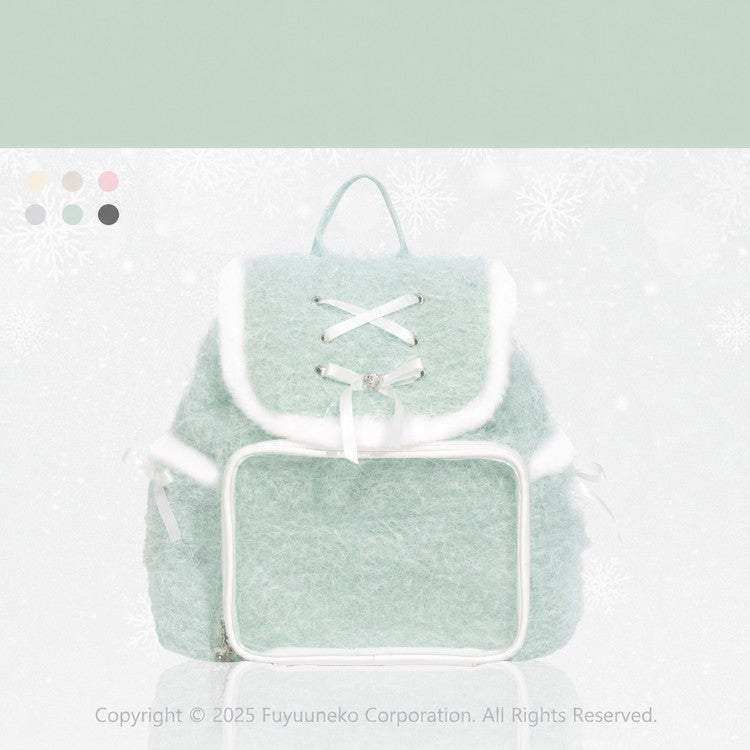 FuyuuNeko Fluffy Plush Ita Backpack with Ribbon Bows