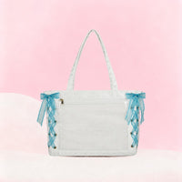 WEGO Harajuku Ribbon Ita Bag – Satin Polka Dot