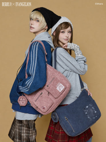 Officially Licensed Evangelion Denim Ita Crossbody Bag