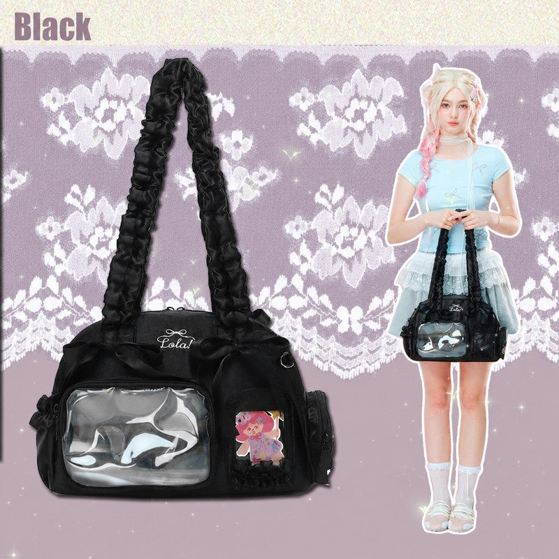 LOLA DESIGN Lace Ita Bag Shoulder Tote for Pins