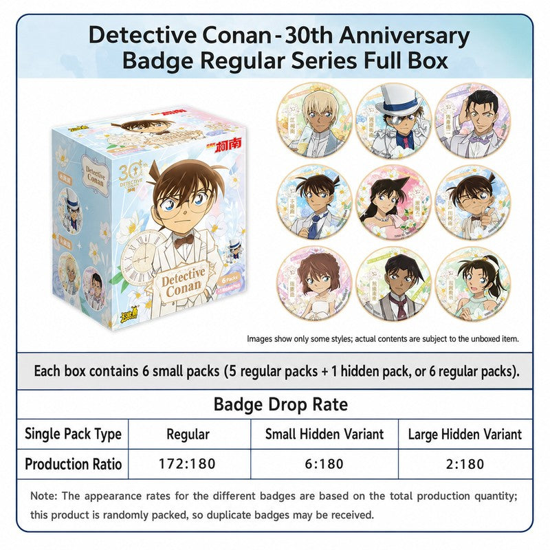 Officially Licensed Detective Conan 30th Anniversary Badge Series