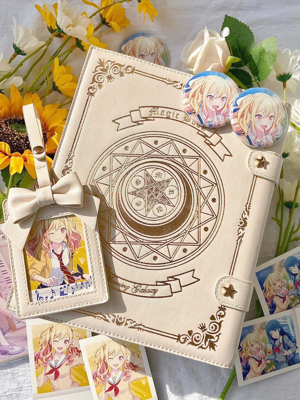 Morning Glory Magic Book Ita Bag, PU Gold Foil Crossbody