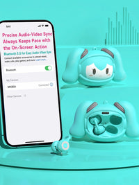 Officially Licensed Hatsune Miku Face-Changing Clip-On Earbuds