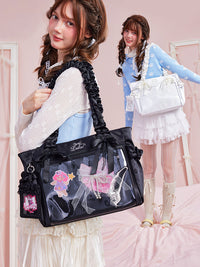 LOLA DESIGN Emily Satin Ita Bag with Bow