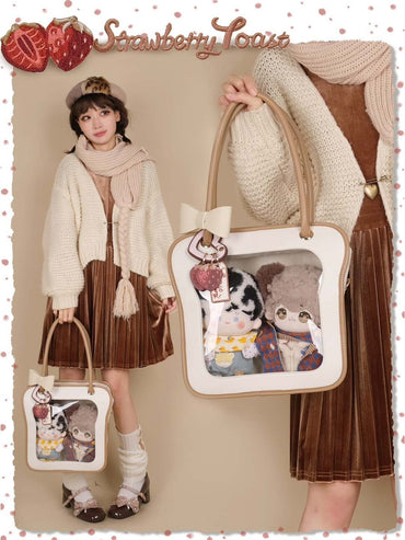 Morning Glory Toast Ita Bag with Detachable Bow