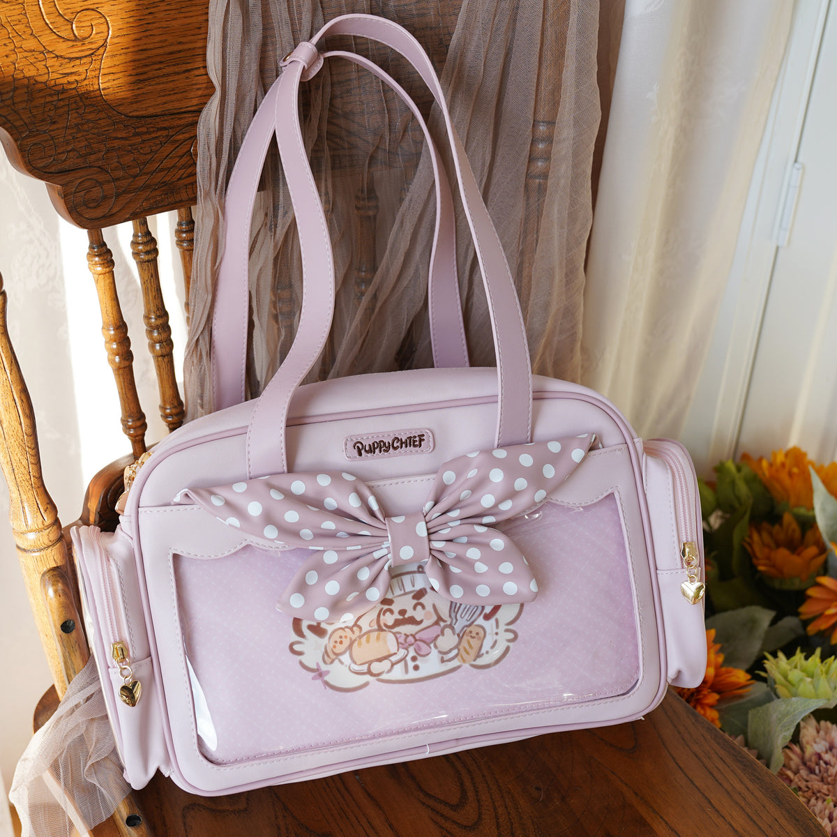 Morning Glory Chef Puppy Large Convertible Ita Bag