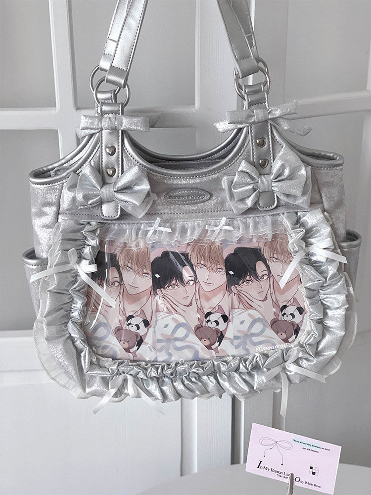 Banana & Guava Large-Capacity Satin Ita Shoulder Bag