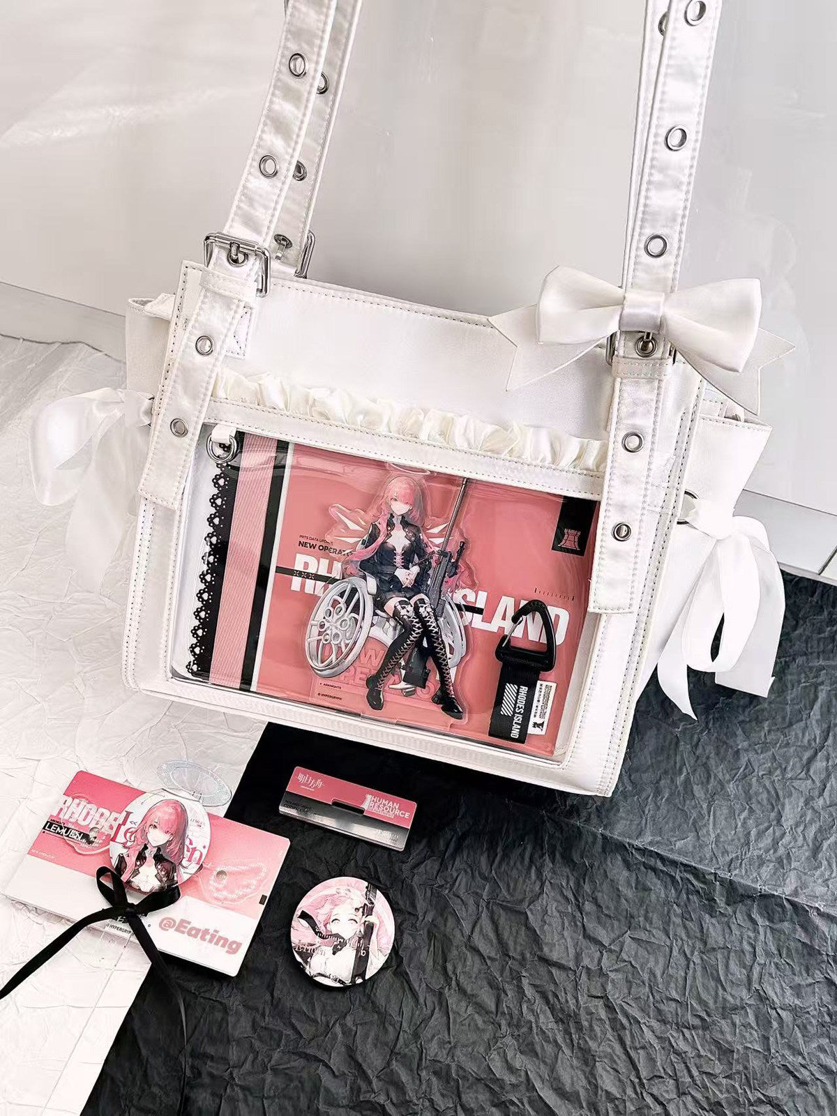 Sweet Dream Satin Ita Backpack with Detachable Bow