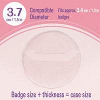 Clear Round Badge Protective Sleeves for Ita Bags