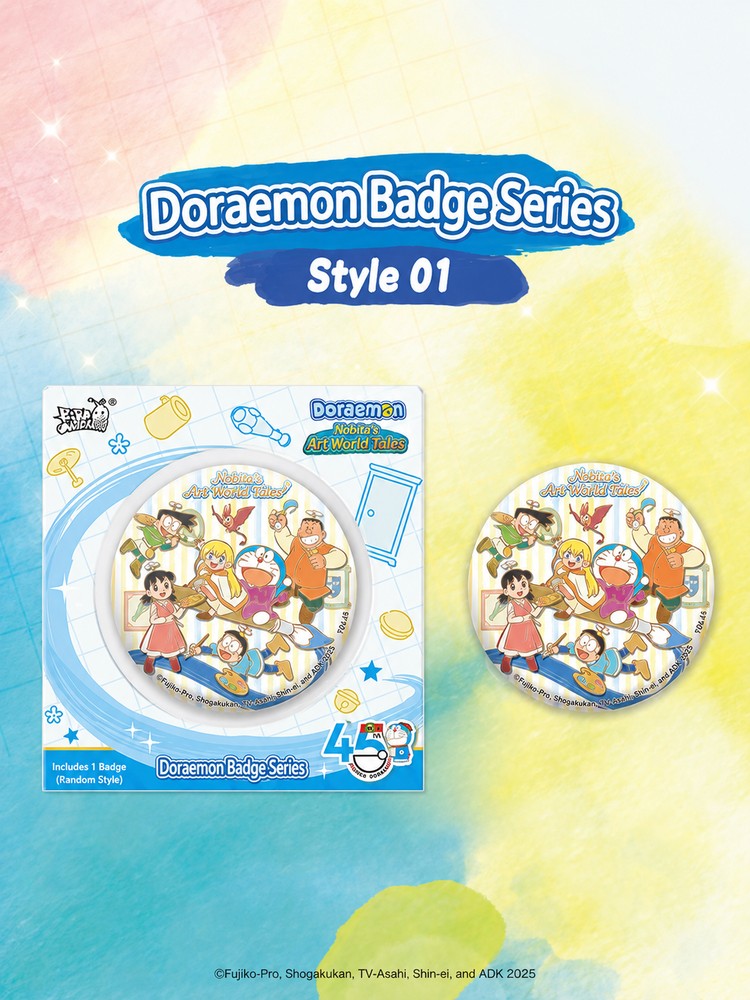 Officially Licensed Doraemon Nobita's Art World Tales Badge
