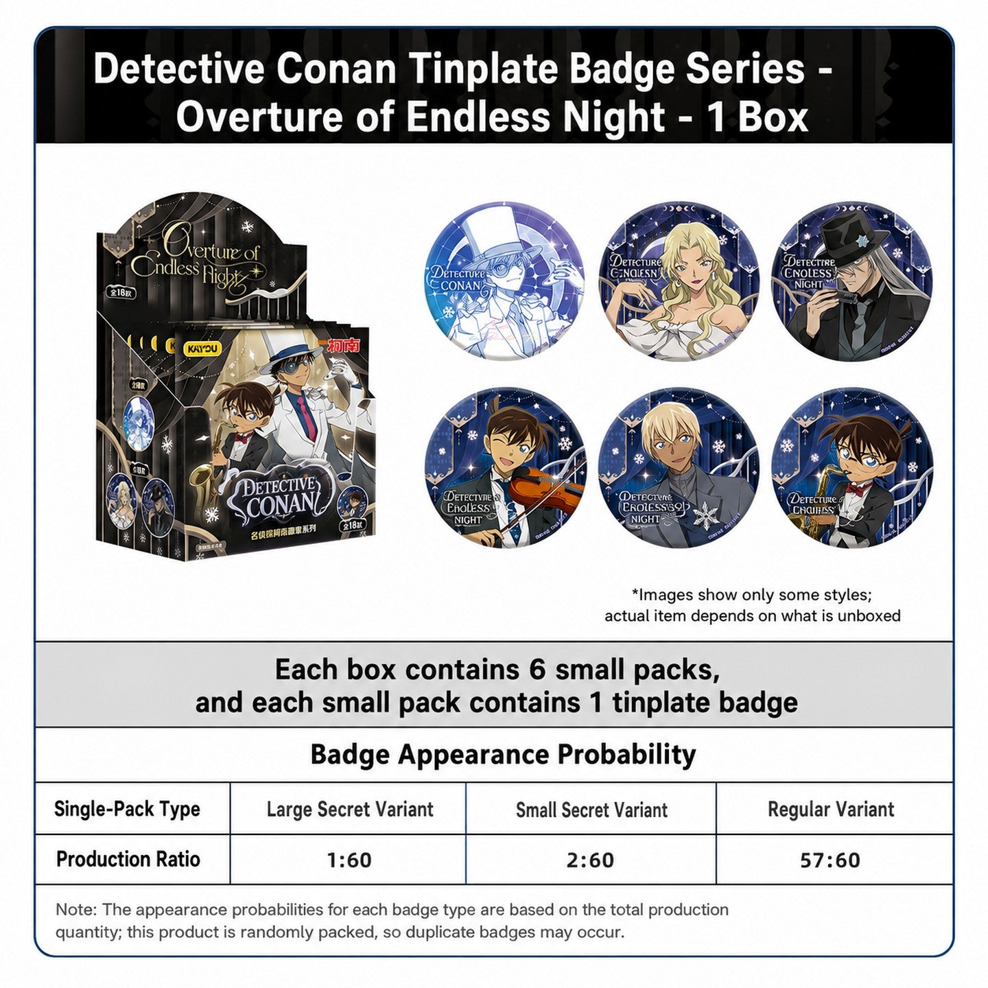 Officially Licensed Detective Conan Overture Badge