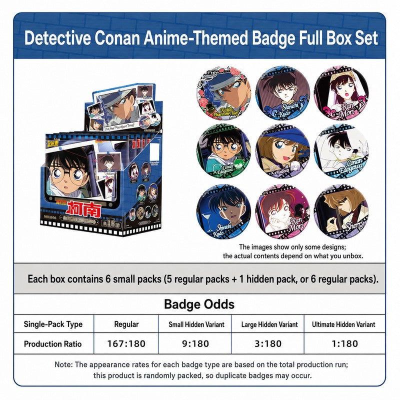 Officially Licensed Detective Conan Anime Badge Series
