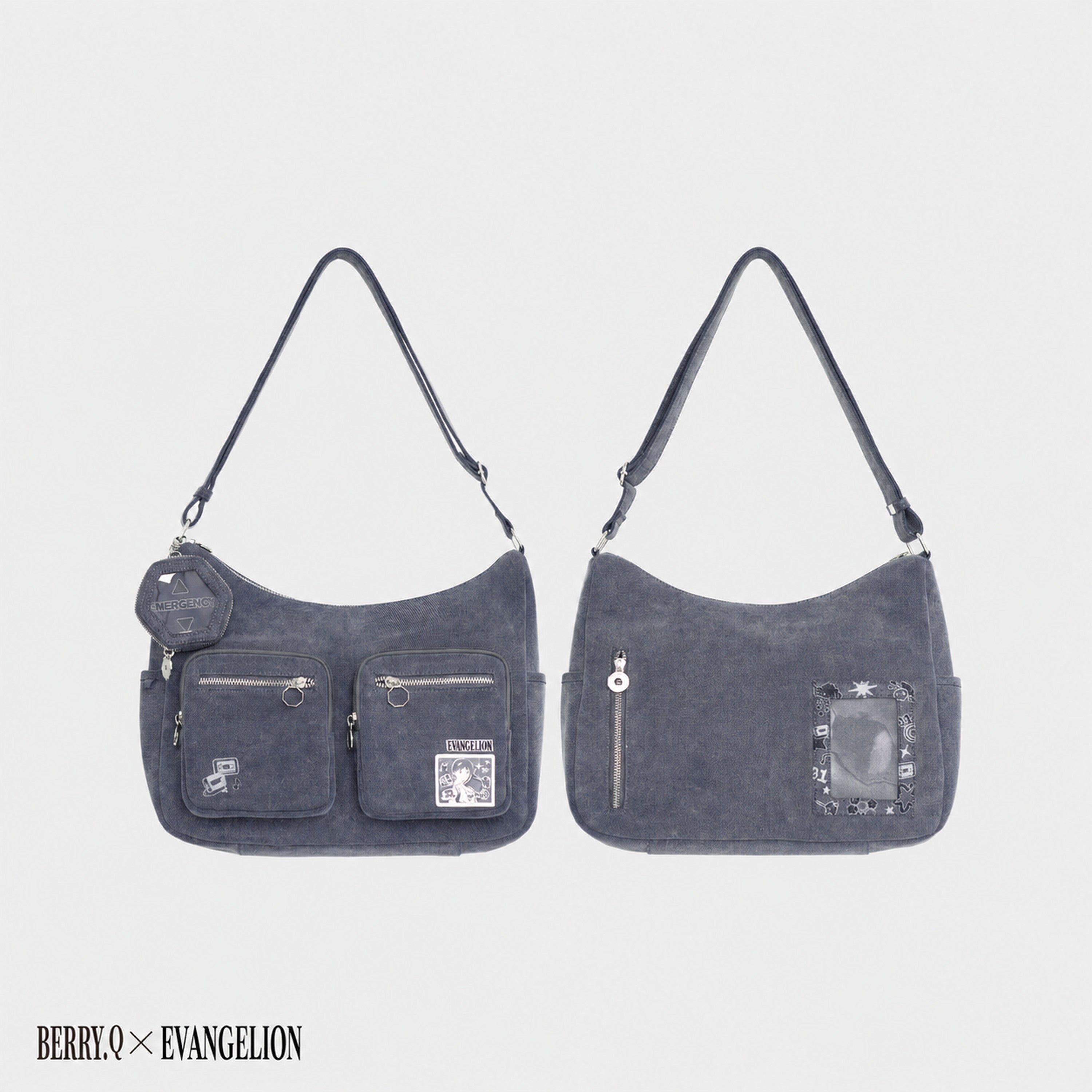 Officially Licensed Evangelion Denim Ita Crossbody Bag