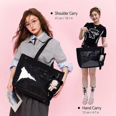 WEGO HARAJUKU L Hobo Ita Shoulder Bag for Badges