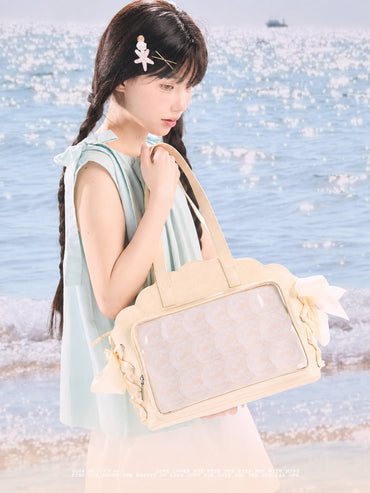 BerryQ Ariel Shell Ita Bag with Pearl Accents
