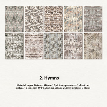 10 Sheets of Background Paper for Itabag and Ita Frame Decoration