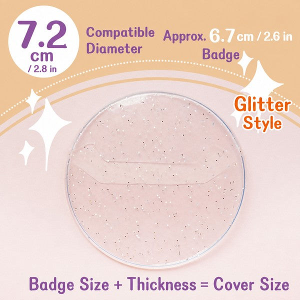 Clear Round Badge Protective Sleeves for Ita Bags