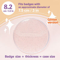 Clear Round Badge Protective Sleeves for Ita Bags