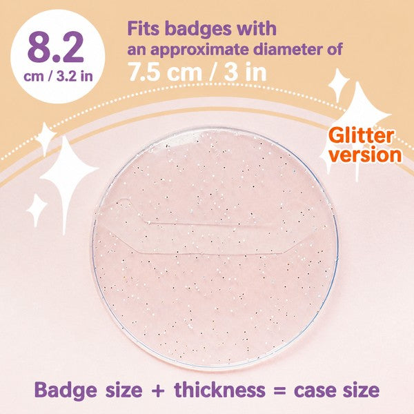 Clear Round Badge Protective Sleeves for Ita Bags