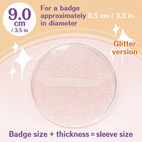 Clear Round Badge Protective Sleeves for Ita Bags