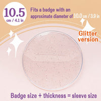 Clear Round Badge Protective Sleeves for Ita Bags