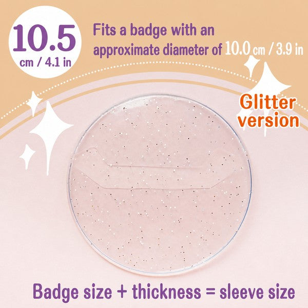 Clear Round Badge Protective Sleeves for Ita Bags
