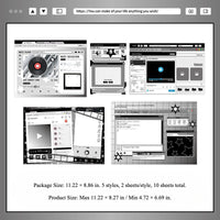 10 Sheets of Background Boards for Ita Bag - Windows Desktop Style