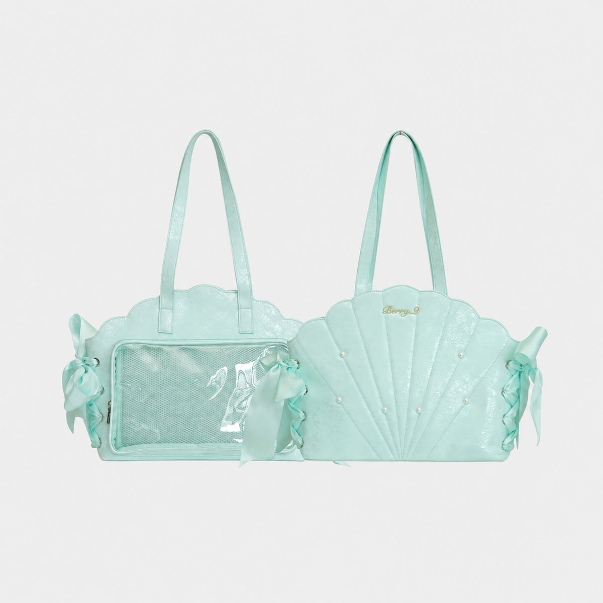 BerryQ Ariel Shell Ita Bag with Pearl Accents