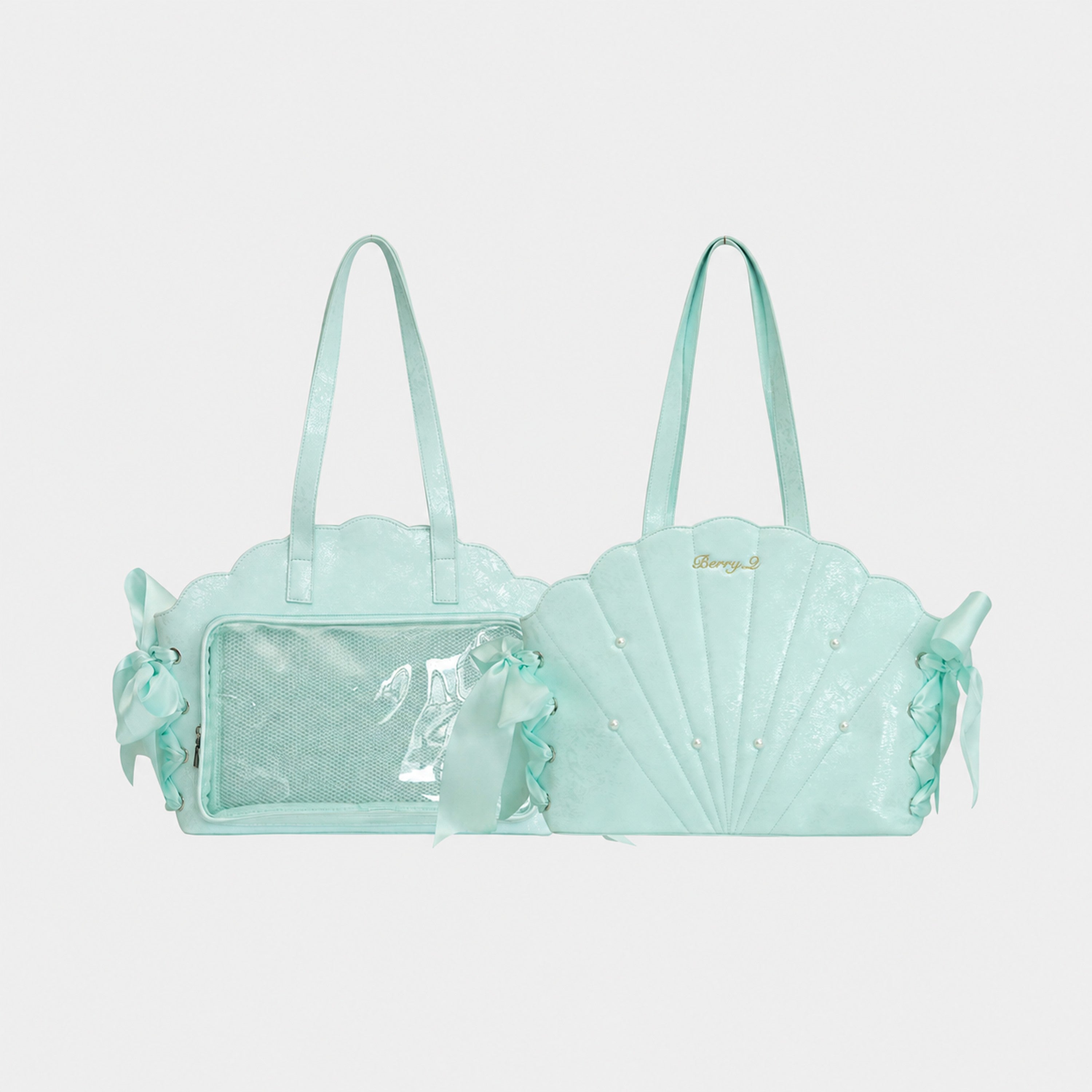 BerryQ Ariel Shell Ita Bag with Pearl Accents