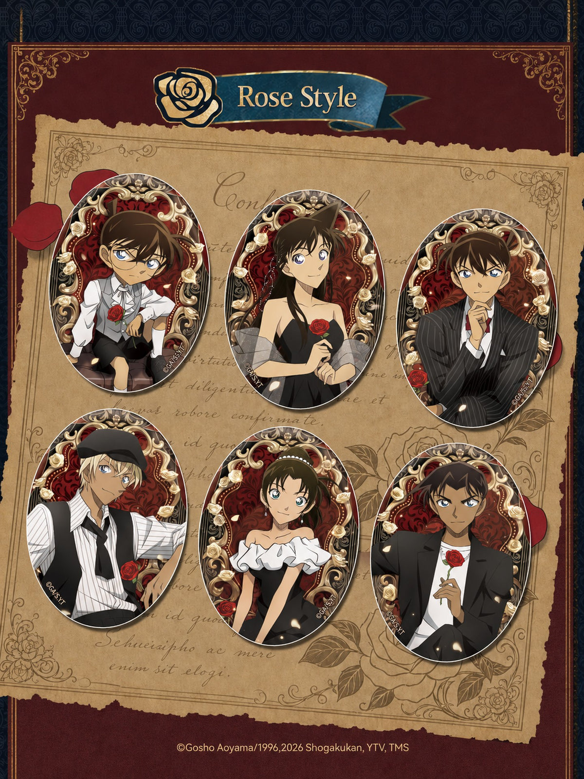 Officially Licensed Detective Conan Rose Manor Badge Series
