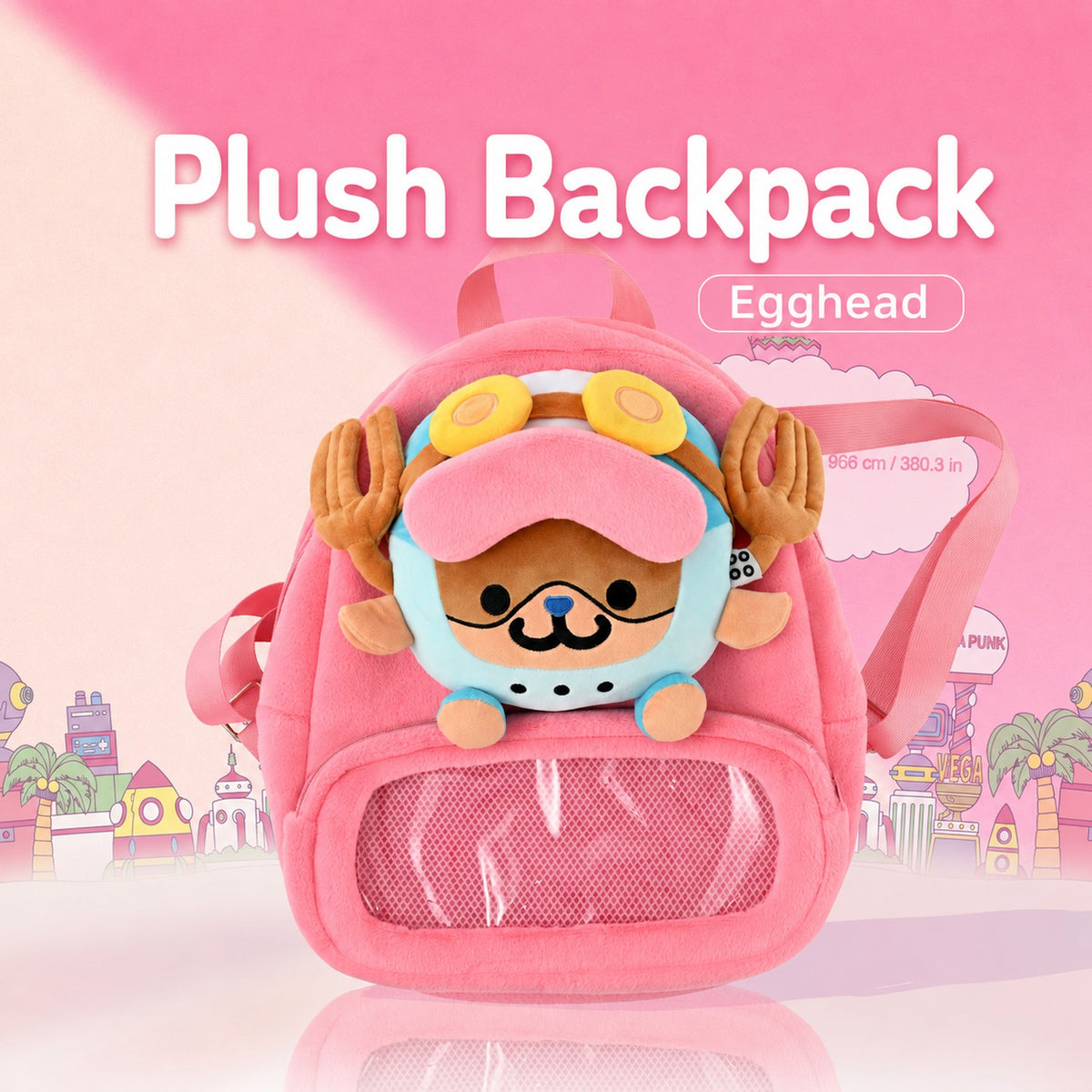 Officially Licensed One Piece Egghead Plush Backpack